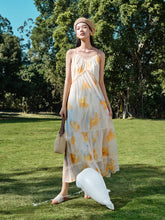 Women's Printed Ruched Cami Dress